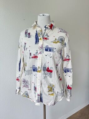 Talbots Women’s Printed Button-Down Shirt